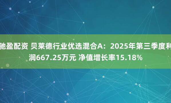 驰盈配资 贝莱德行业优选混合A：2025年第三季度利润667.25万元 净值增长率15.18%